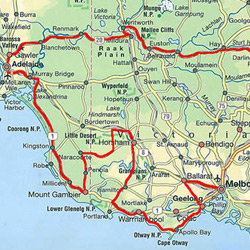 Unsere 3.700 Kilometer Route durch den südosten Australiens
